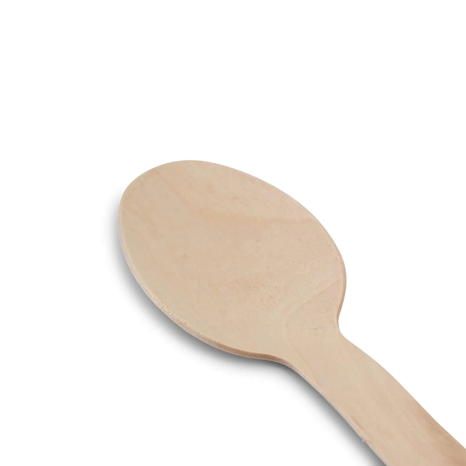 Drewniana łyżka o gładkiej powierzchni, około 18 cm długości, z brązowego drewna z bio-powłoką.