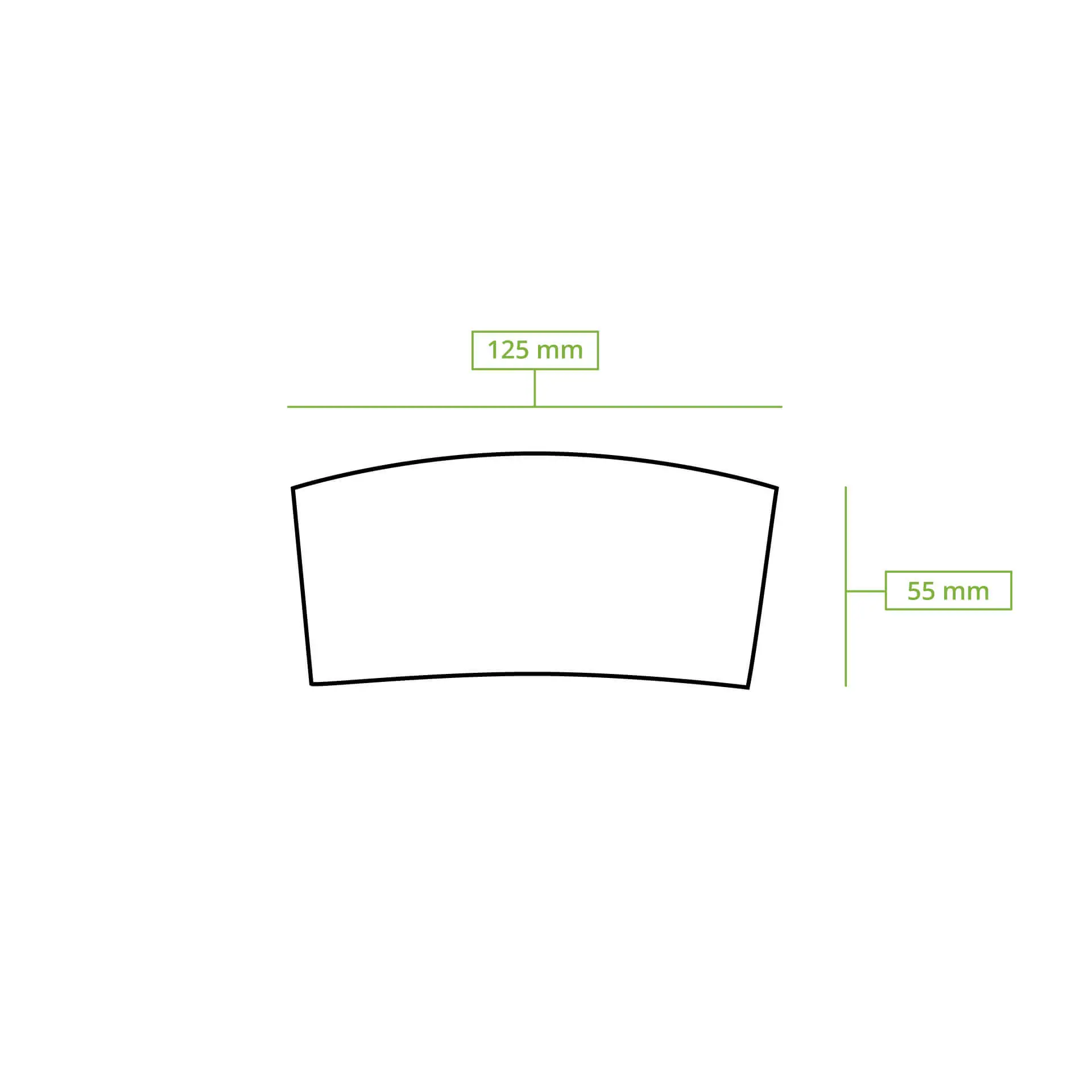 Brąsowa osłona na kubki z falistą teksturą wewnętrzną, wymiary 125 mm x 55 mm, odpowiednia dla kubków papierowych 300-500 ml.