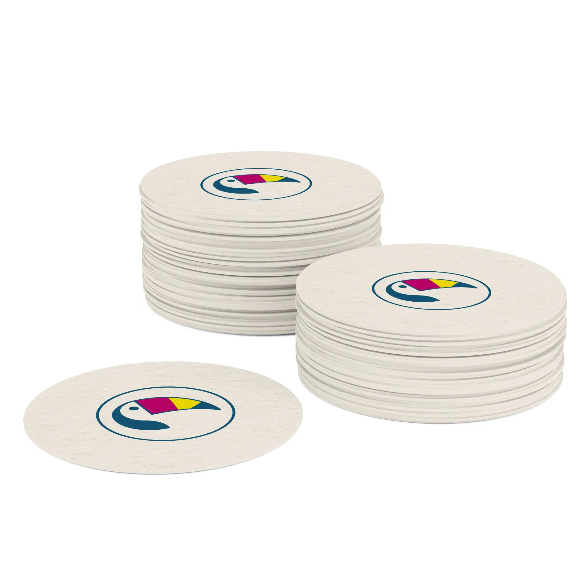 Bedruckte Bierdeckel / Untersetzer für Gläser, 10 cm, rund