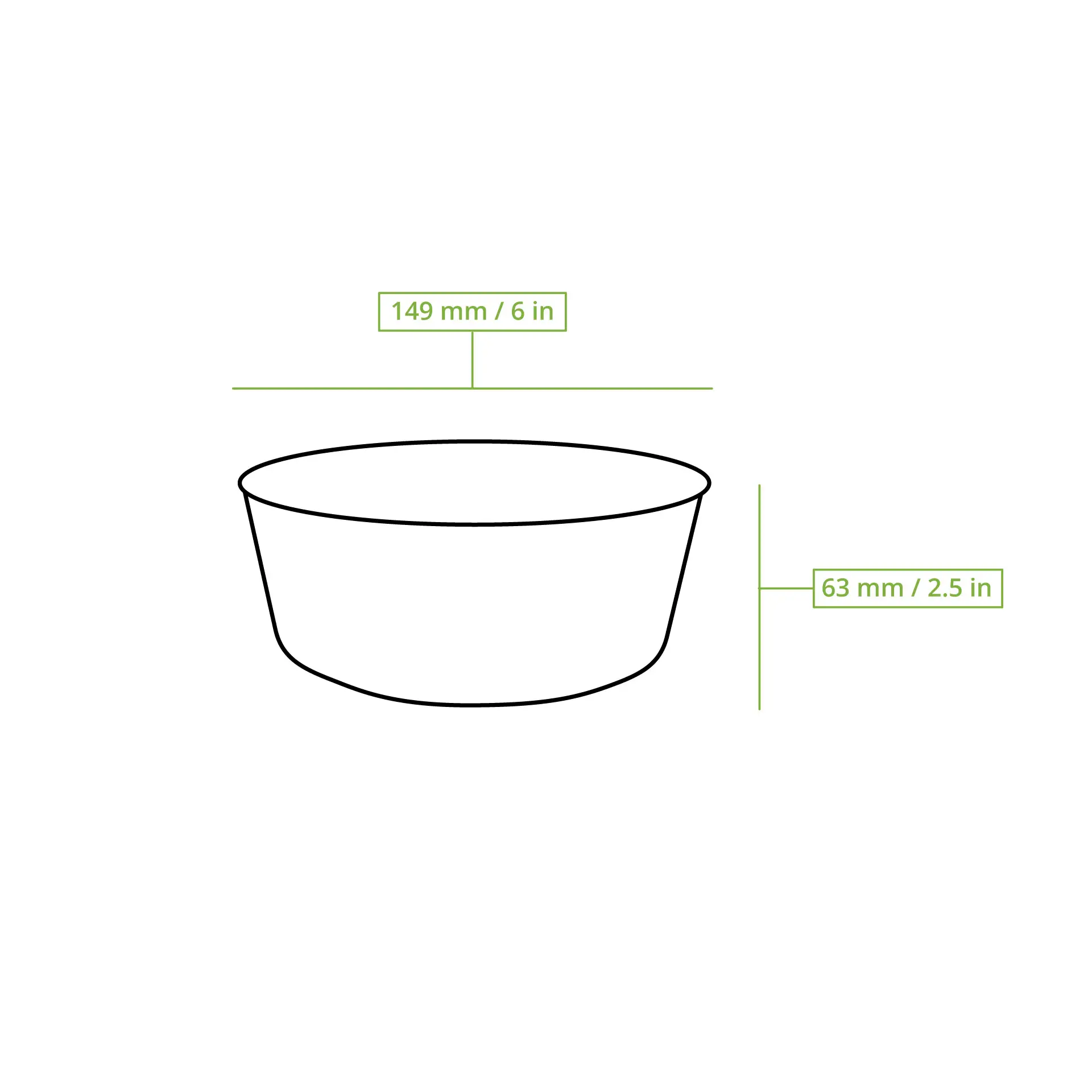 Kartonschale / Salatschale 650 ml, Ø 150 mm, braun