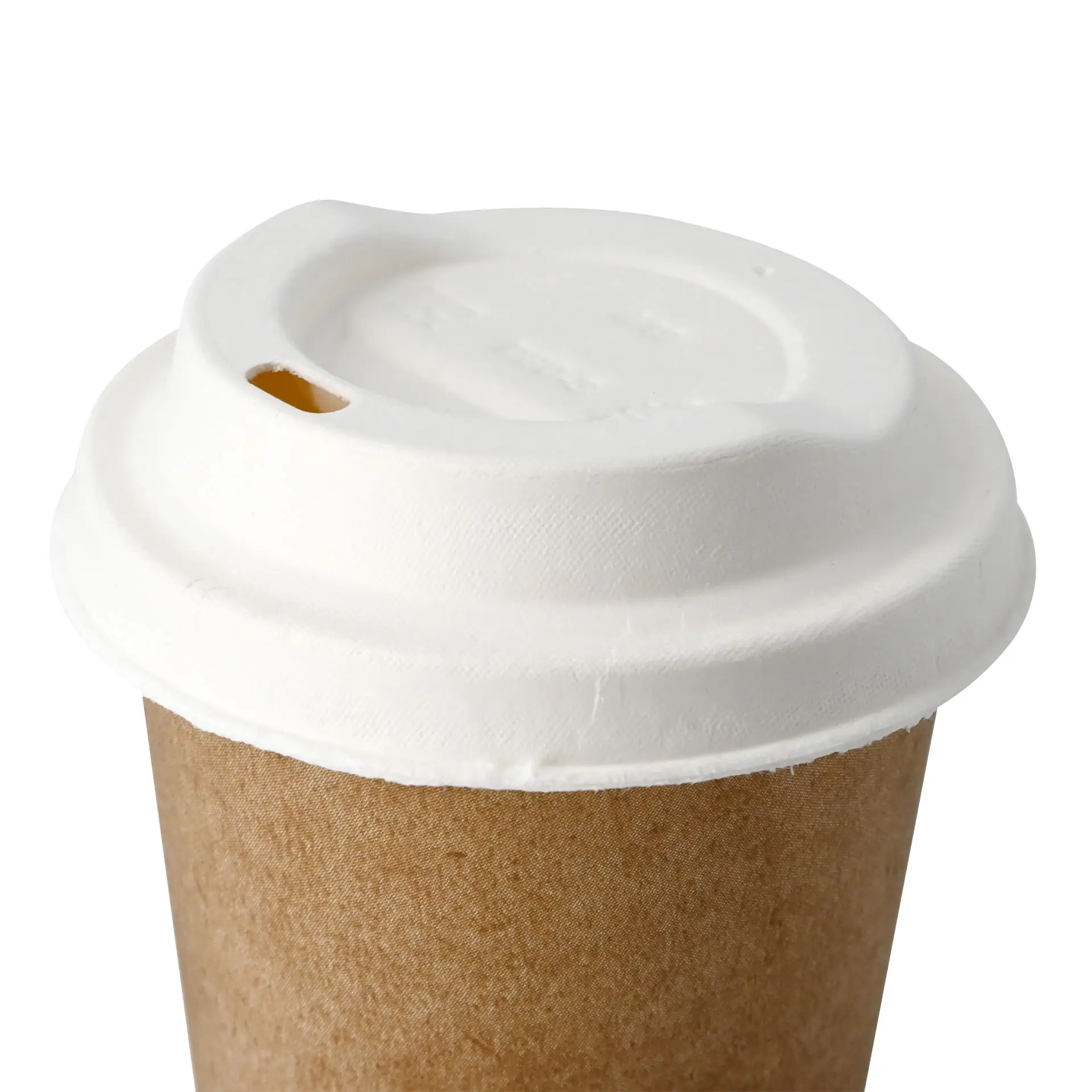 Papp-Deckel Ø 80 mm, weiß, Trinköffnung