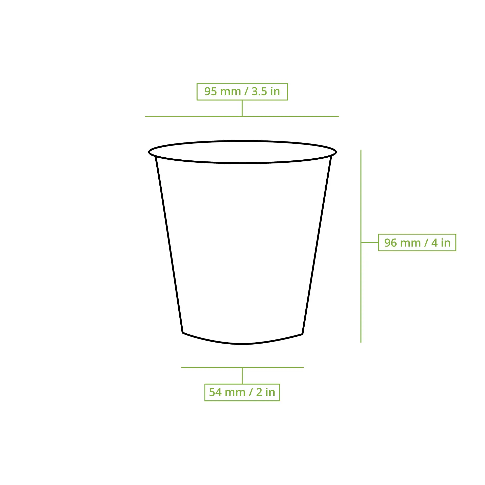 rPET-Klarbecher 200 ml / 8 oz, Ø 95 mm
