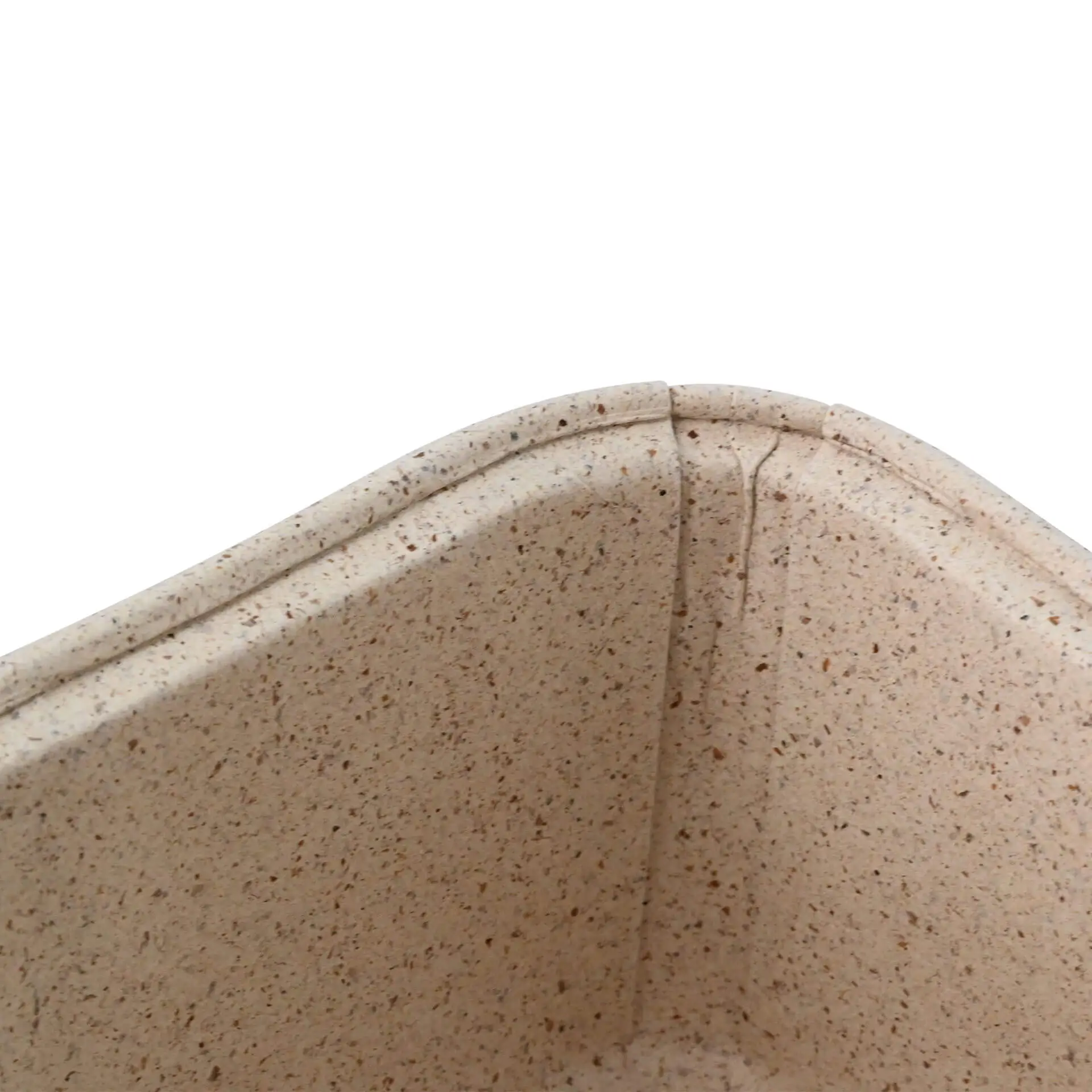 Prostokątna forma do pieczenia z biodegradowalnego papieru kakaowego; brązowy kolor z teksturowaną powierzchnią.