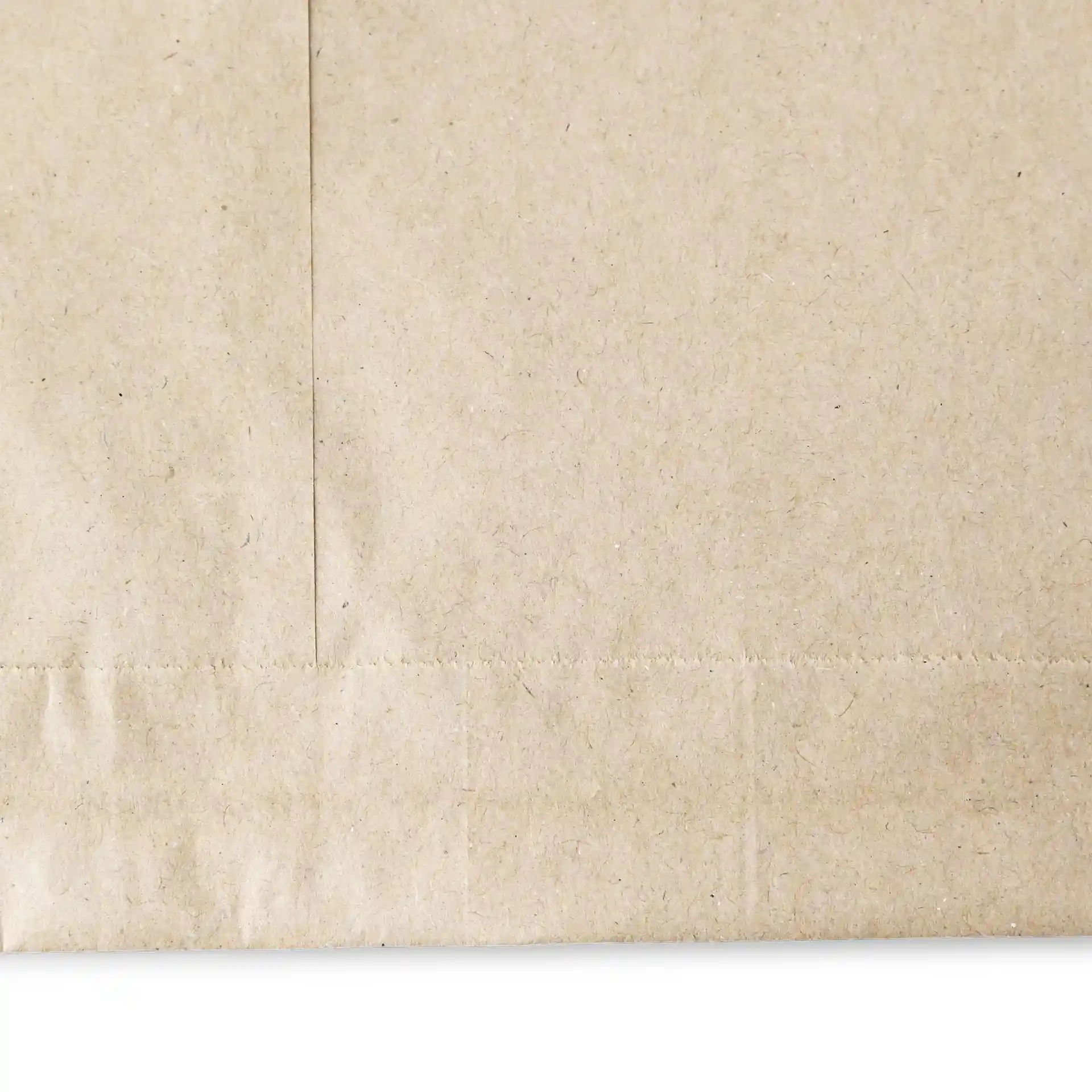 Brązowa torba płaska z papieru kraft, 30 x 29 cm, bez powłoki ani okna.