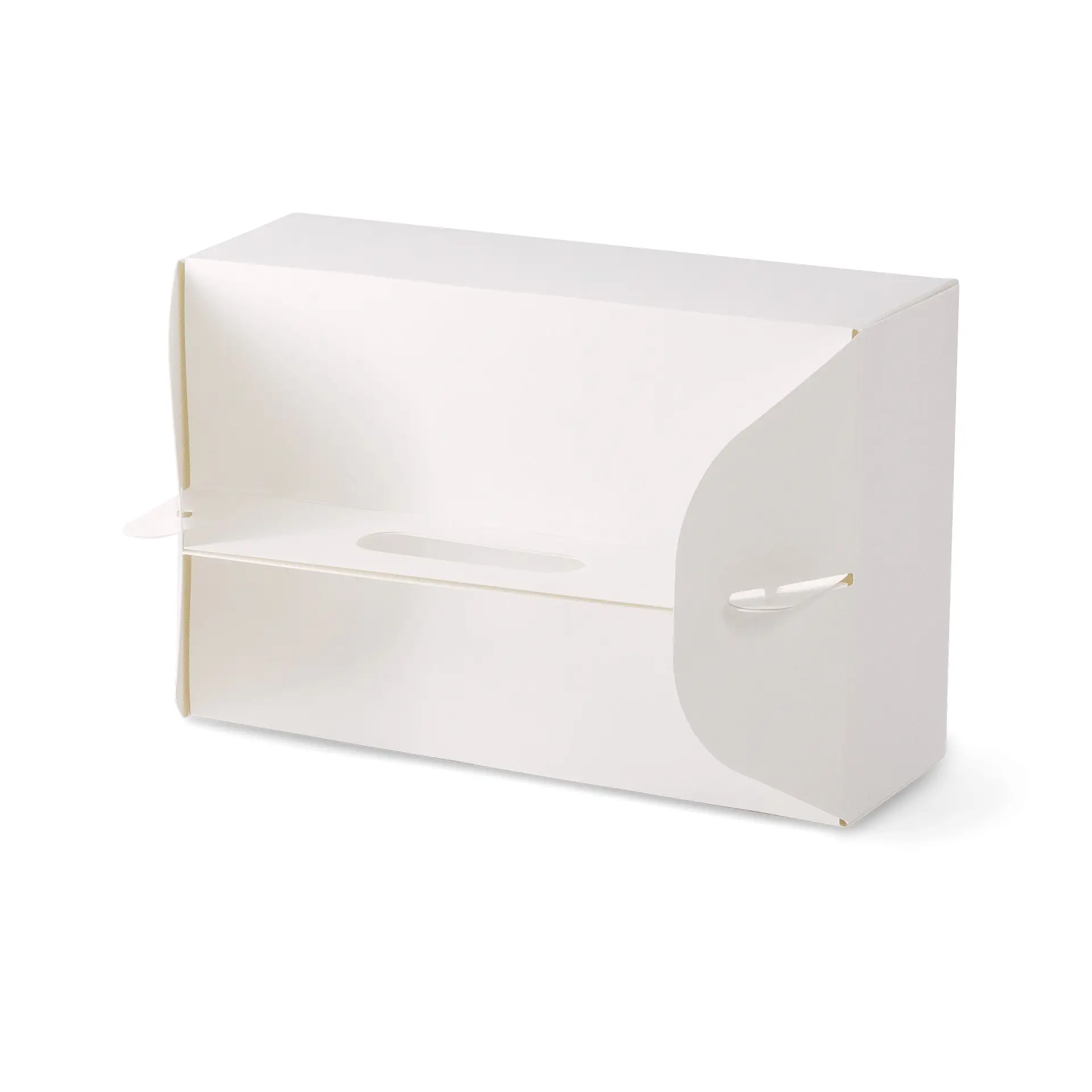 Kuchenbox aus Pappe mit Griff L, 26 x 17 x 9 cm, weiß, faltbar