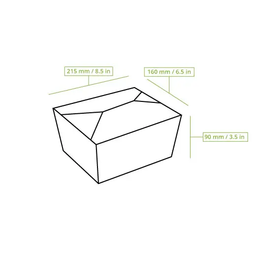 Take-away Boxen (beschichtet) 2500 ml, braun