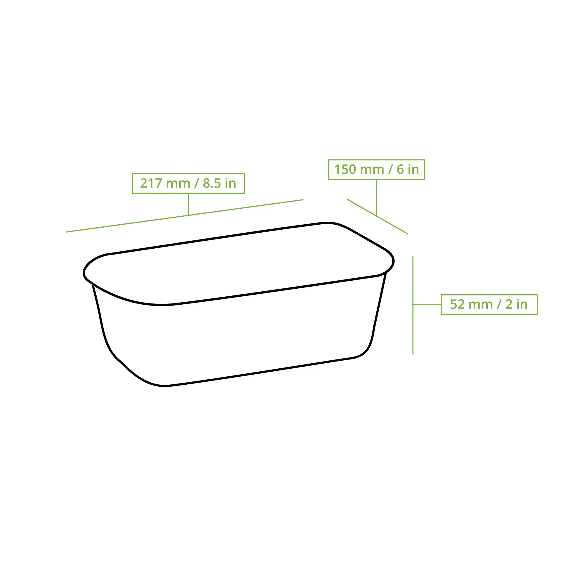 Pojemnik wielorazowy z PP 1000 ml, prostokątny, czarny