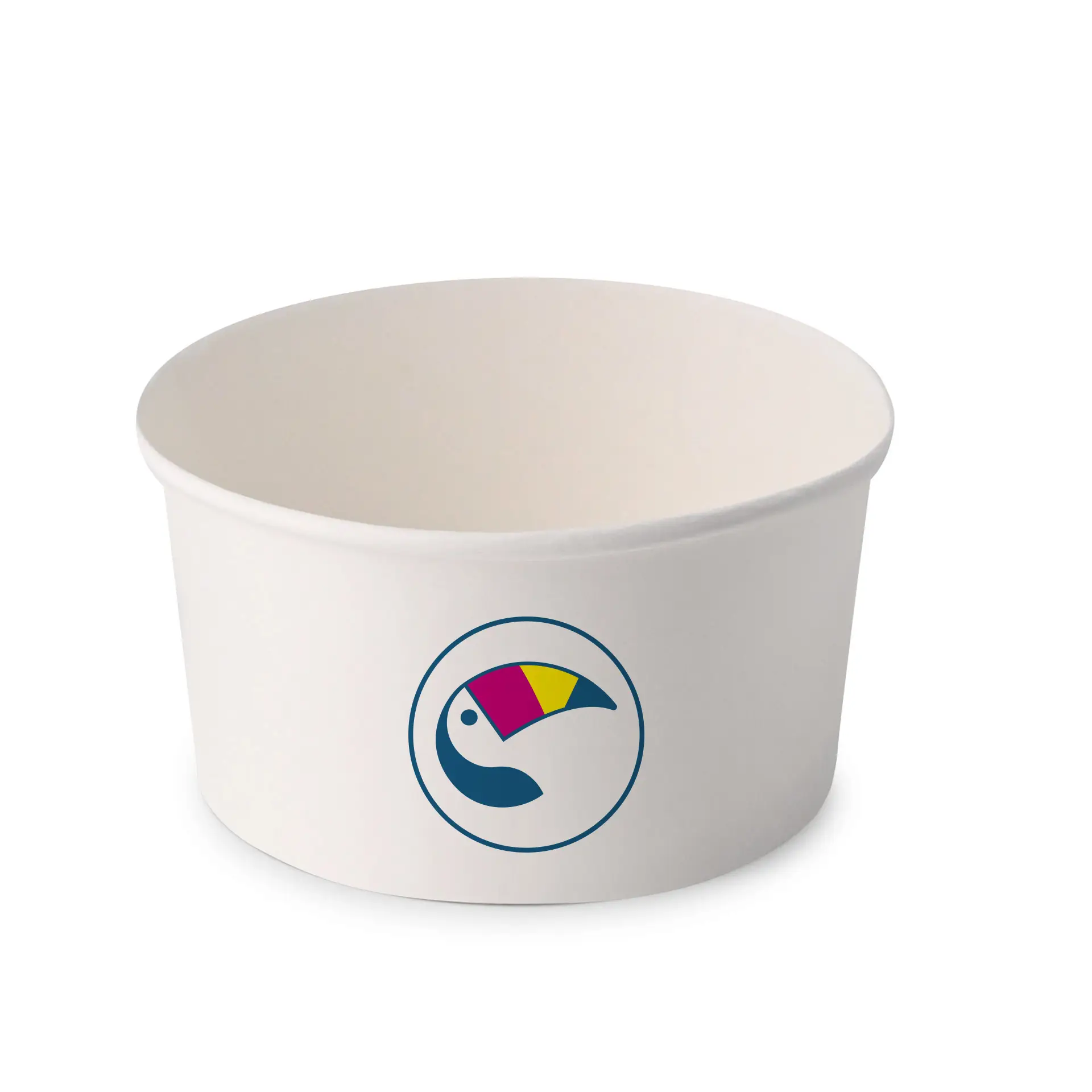 Miski sałatkowe z nadrukiem / Bowls personalizowane, 800 ml, Ø 150 mm, białe, powłoka PLA