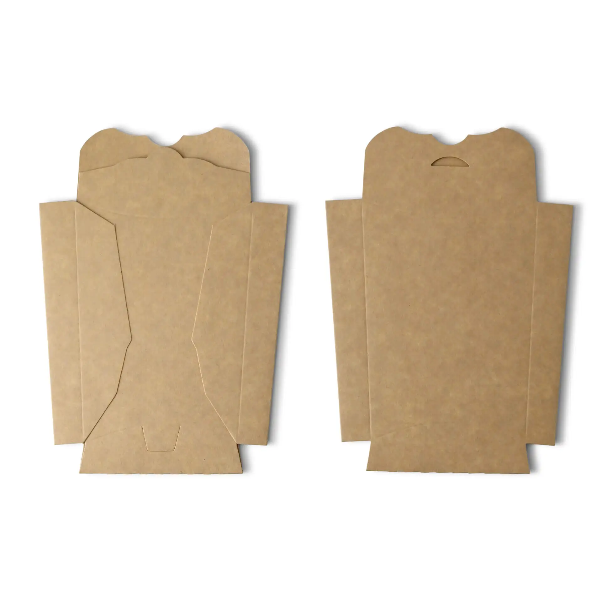 Pudełka do nakładania chipsów z papieru kraft, z pokrywką i klapką do wentylacji, odpowiednie do chipsów na wynos.