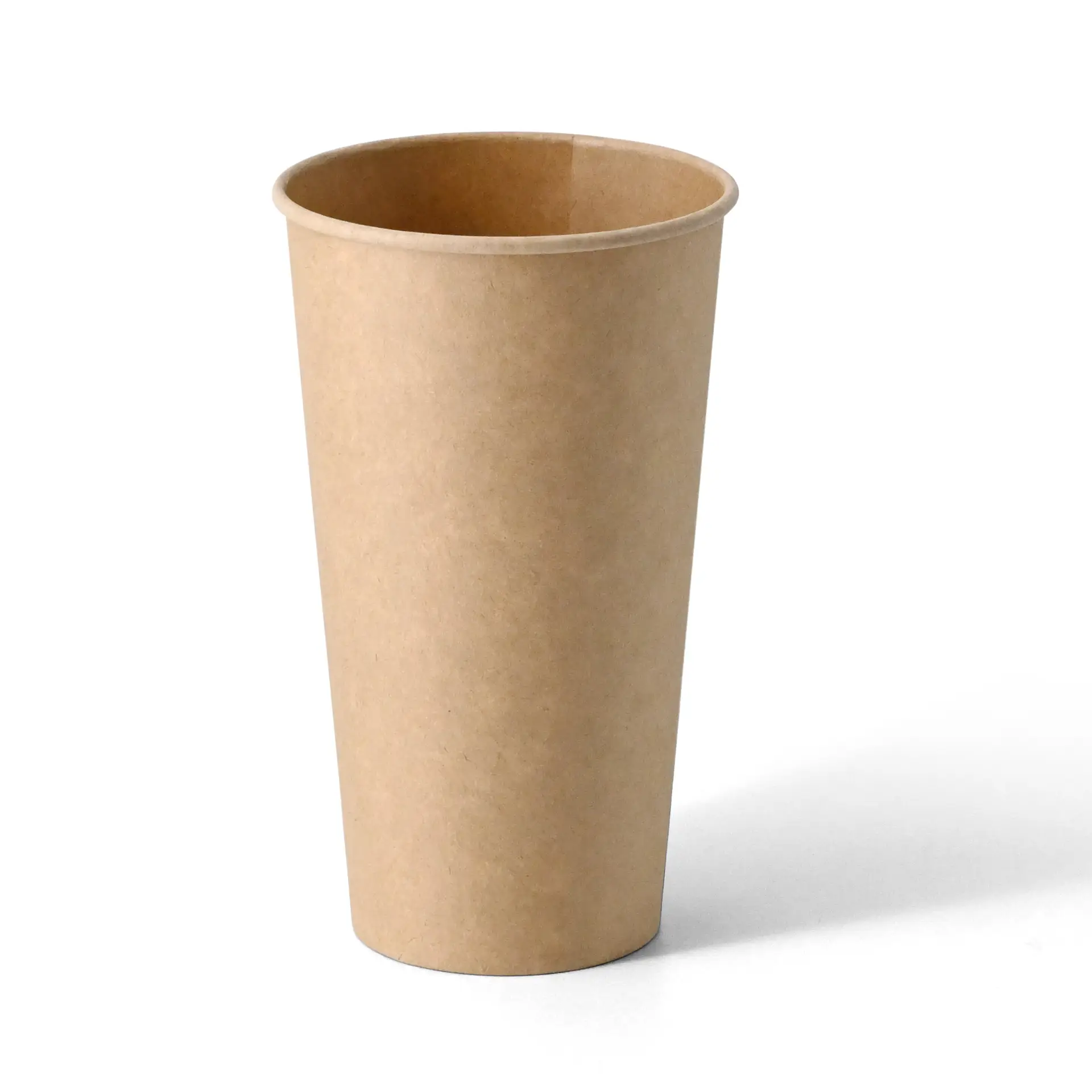 Kubek papierowy jednostronny, 500 ml, powłoka PLA, odpowiedni do gorących i zimnych napojów, biologicznie biodegradowalny i kompostowalny.