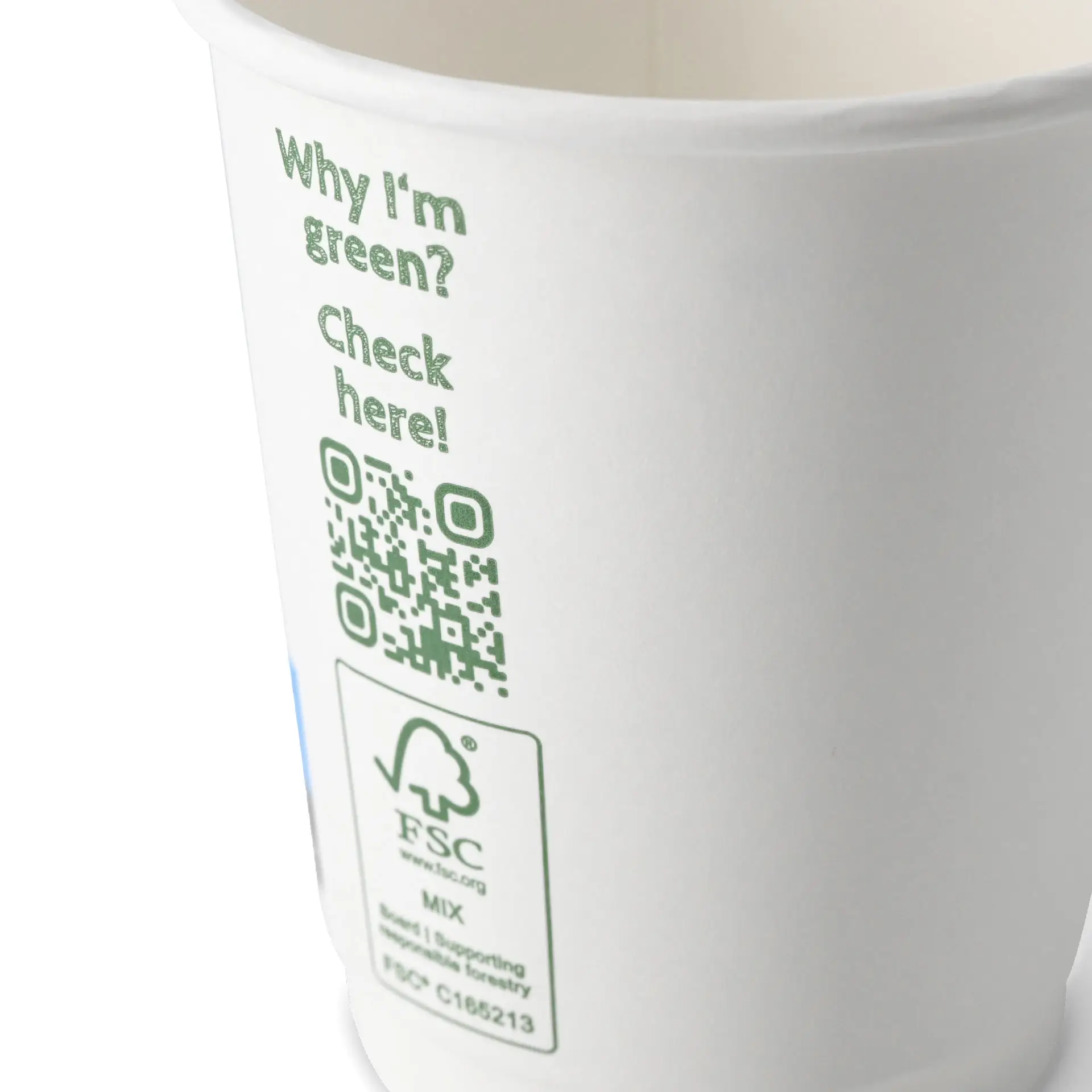 Kubek do kawy na wynos 200 ml / 8 oz, Ø 80 mm, podwójne ścianki, biały, powłoka PLA