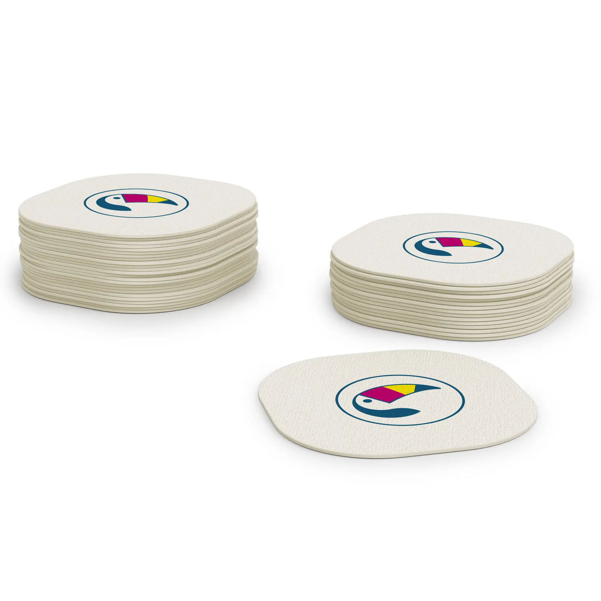 Bedruckte Bierdeckel / Untersetzer für Gläser, 10 x 10 cm, modern