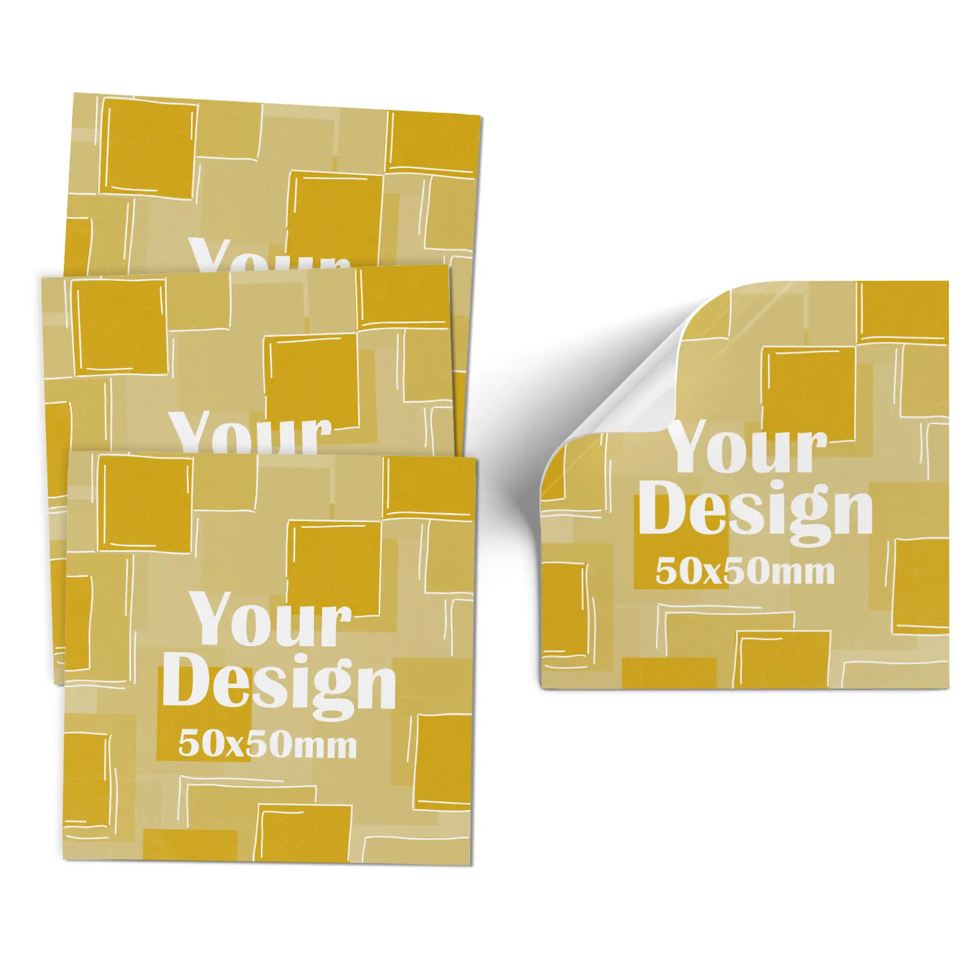 Różowa kwadratowa karteczka samoprzylepna z białą grafiką tukana i lekko wystającym rogiem; wymiary 5x5 cm.