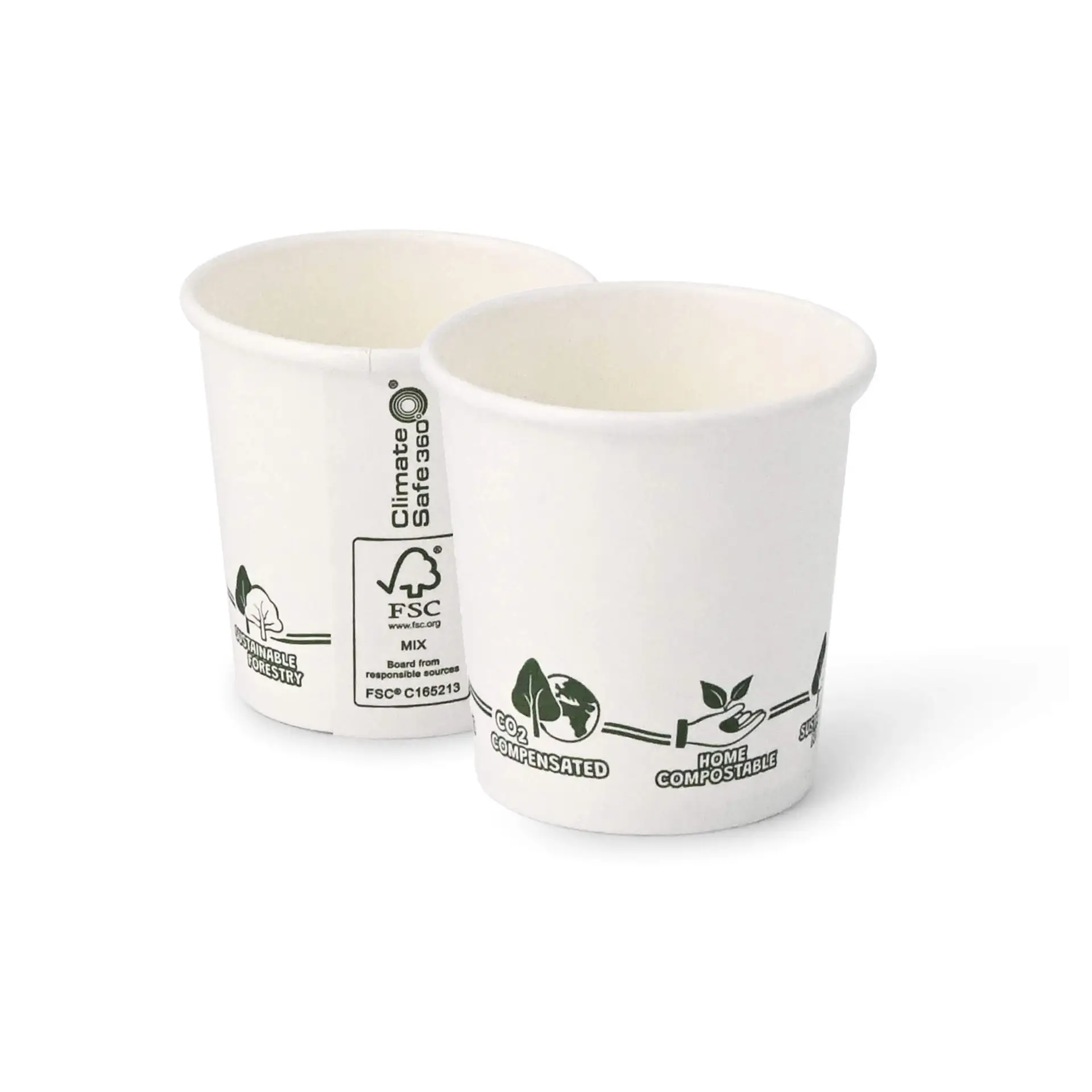 Pappbecher 100 ml / 4 oz, Ø 62 mm, "EcoUp©"- Icons