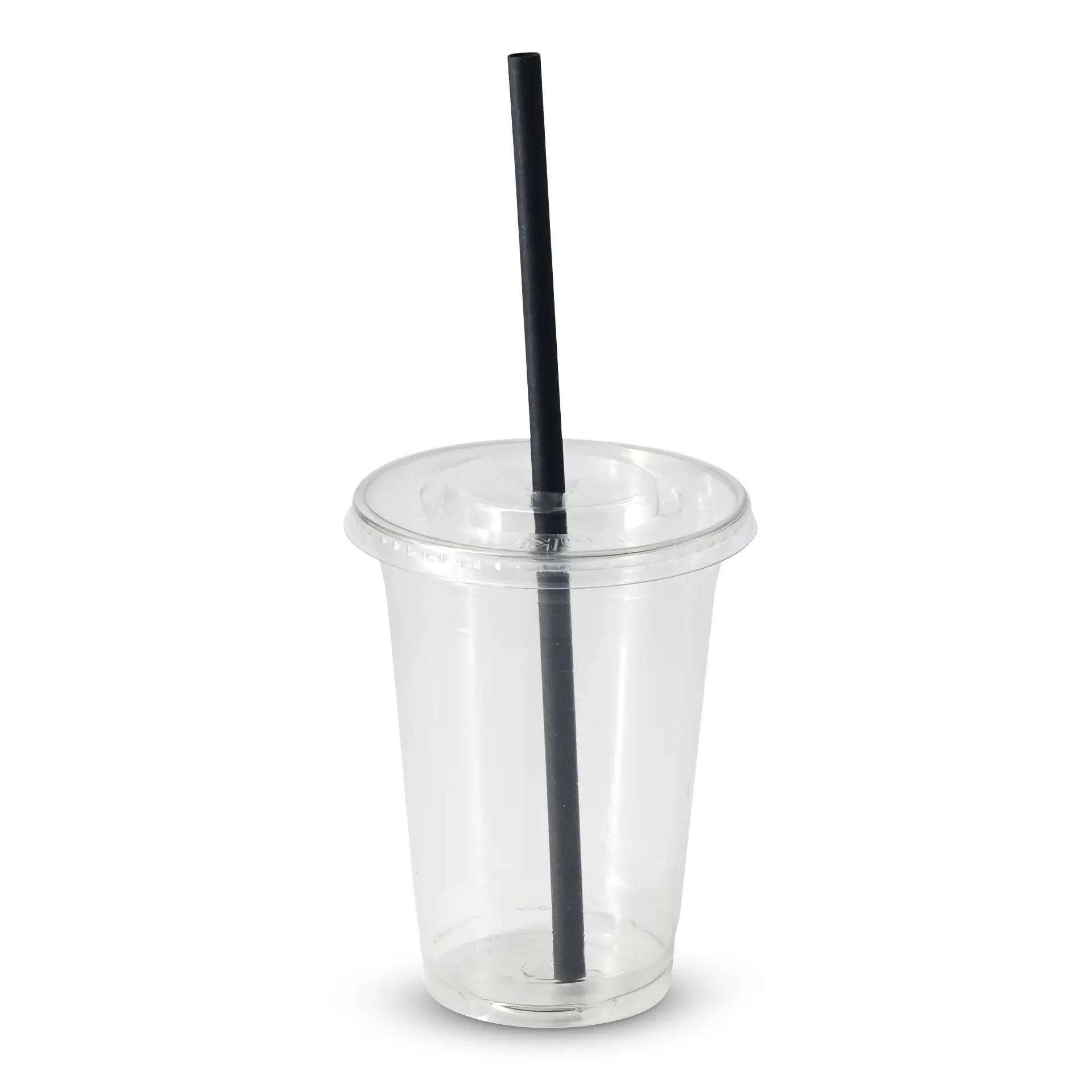 Jumbo Trinkhalm 23 cm, Ø 0,8 cm, schwarz, vertikal gerollt