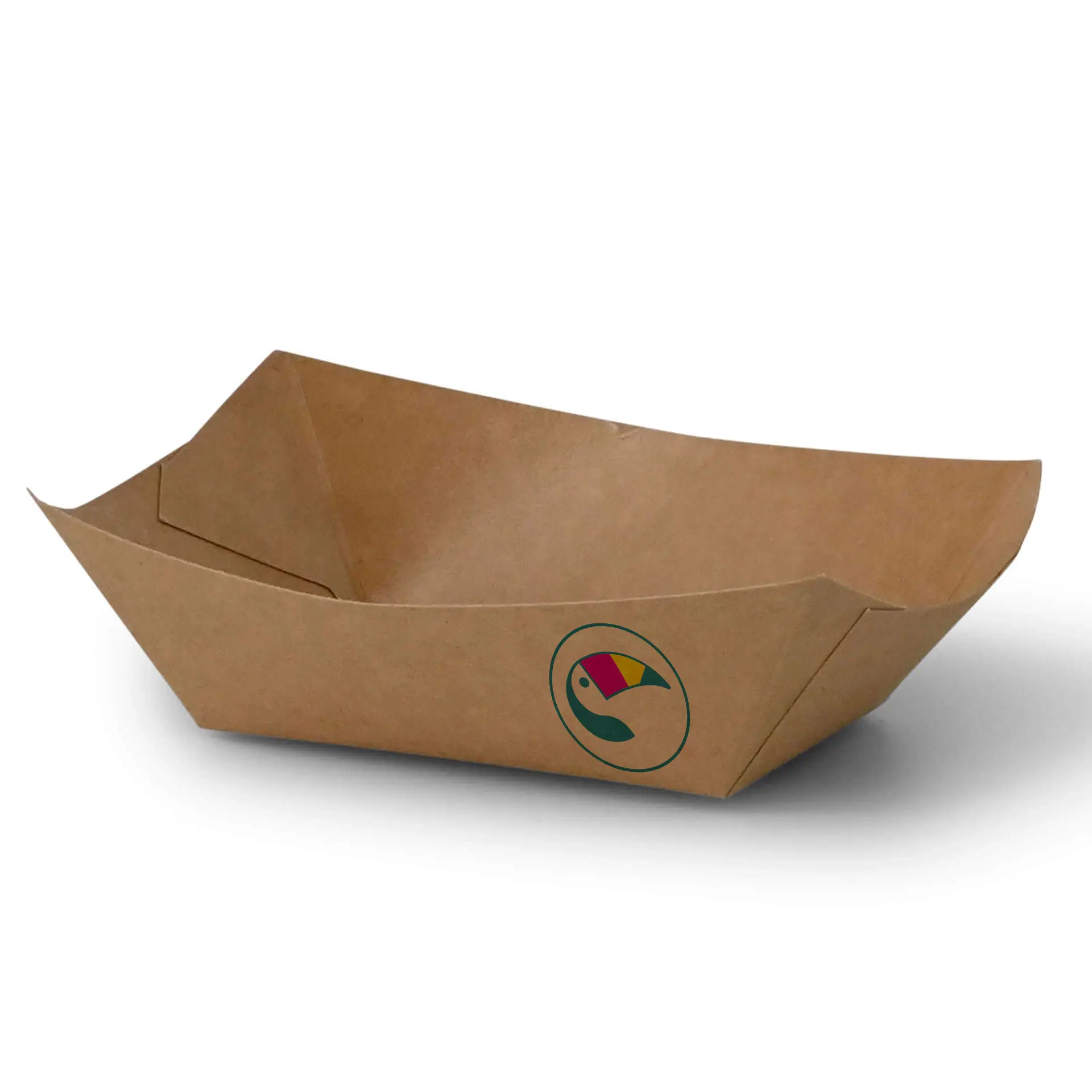 Snackschalen bedrucken, 200 ml / 8 oz, braun, PLA-beschichtet