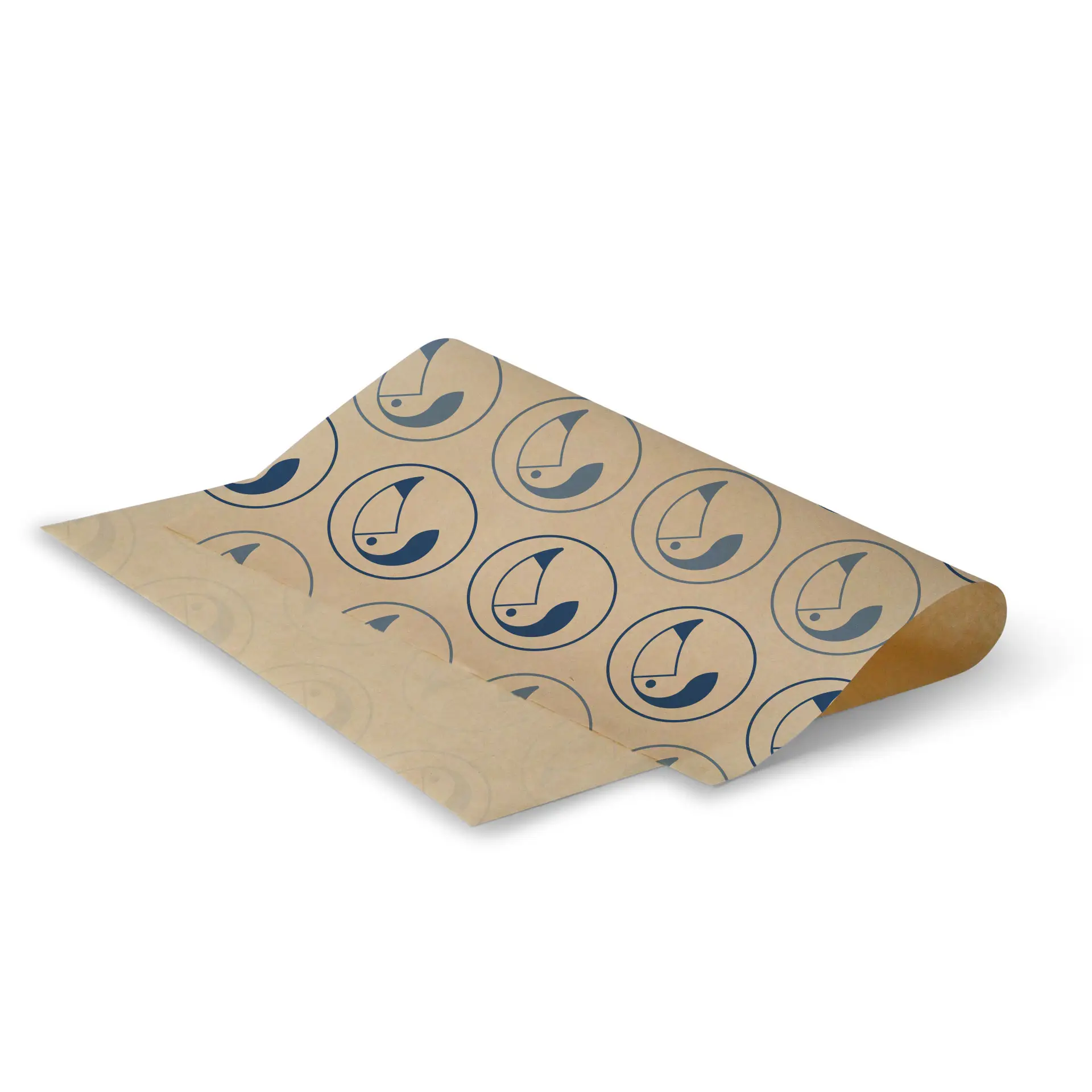 Einschlagpapier bedruckt, 43 cm x 33,4 cm, braun