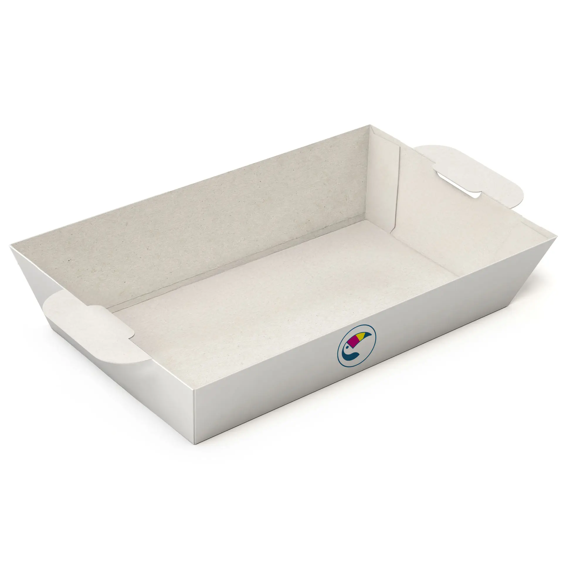 Snackschalen bedrucken 19,7 x 13,7 cm, weiß, rechteckig