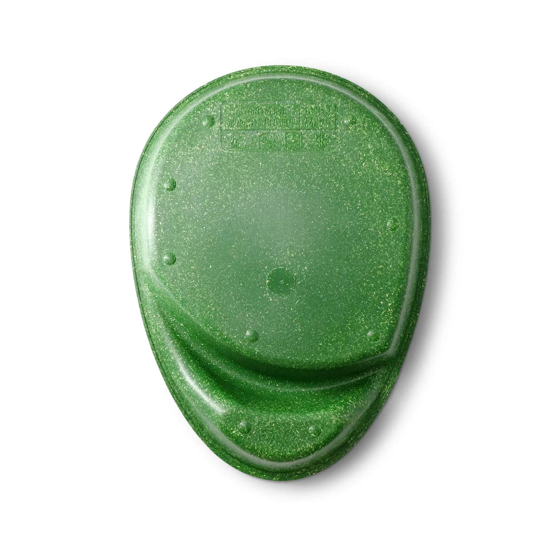 Wielokrotnego użytku ciemnozielony podzielony talerz z dwoma przegrodami; wykonany w 98% z materiałów odnawialnych do żywności gorącej i zimnej.