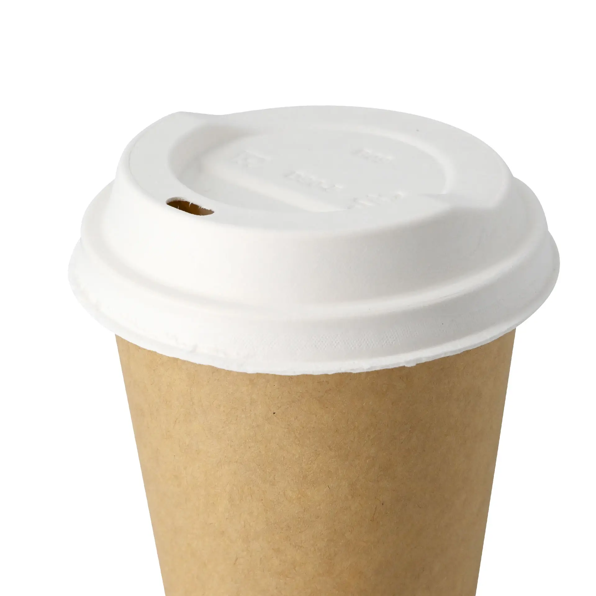 Papp-Deckel Ø 90 mm, weiß, Trinköffnung