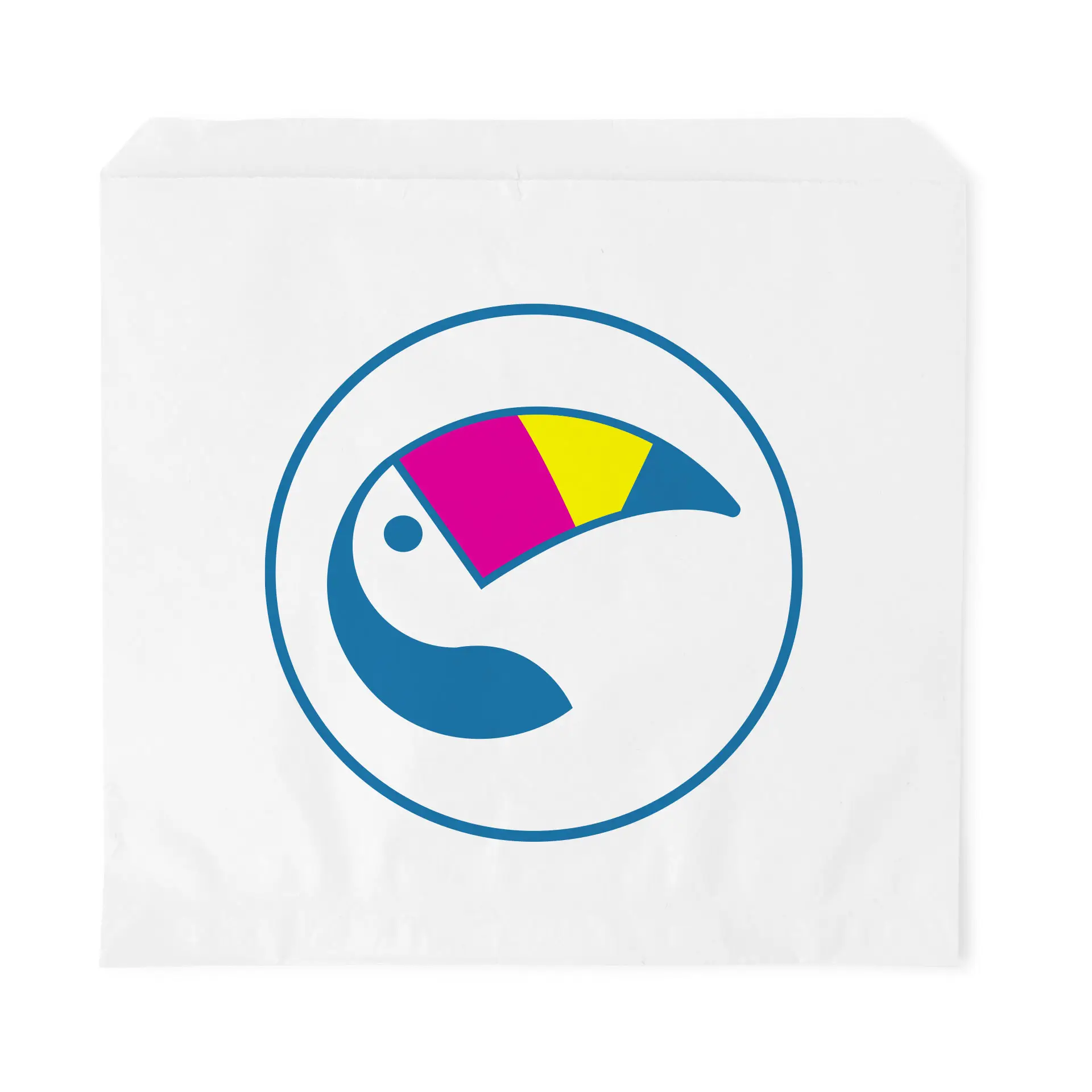 Torby płaskie z nadrukiem, białe, 24,5 × 25 cm