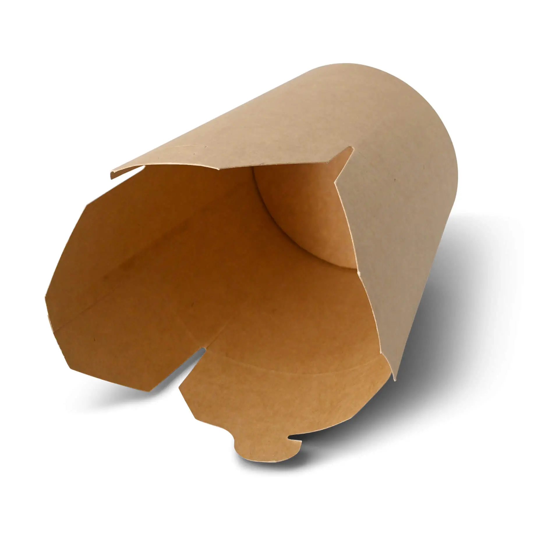 Pudełko na makaron z papieru kraft, pojemność 650 ml, z przyjazną dla środowiska powłoką PLA. Kolor brązowy, szczelna konstrukcja.