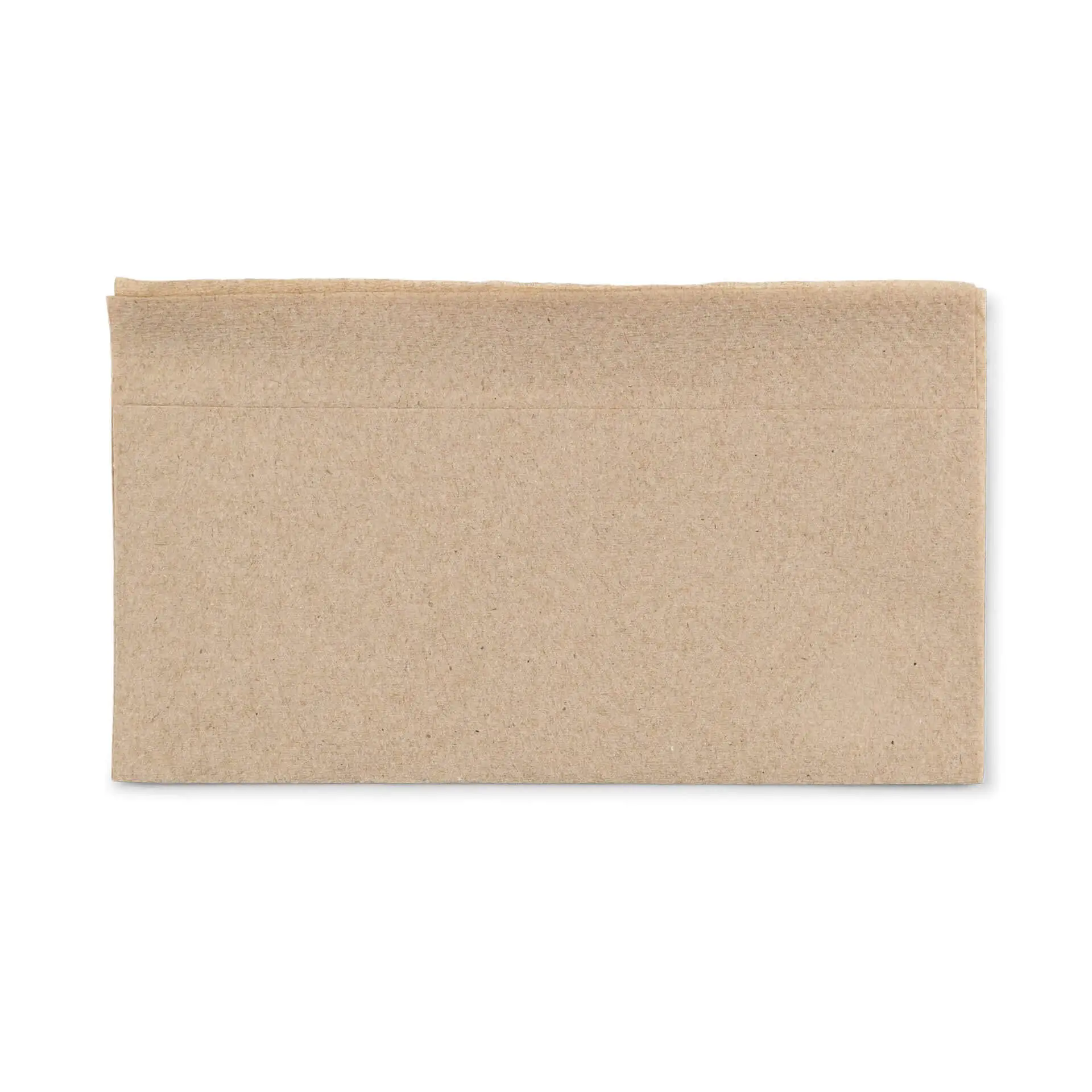 Niebielona prostokątna serwetka papierowa, 32 x 32 cm, z zielonym symbolem recyklingu i tekstem w prawym dolnym rogu.