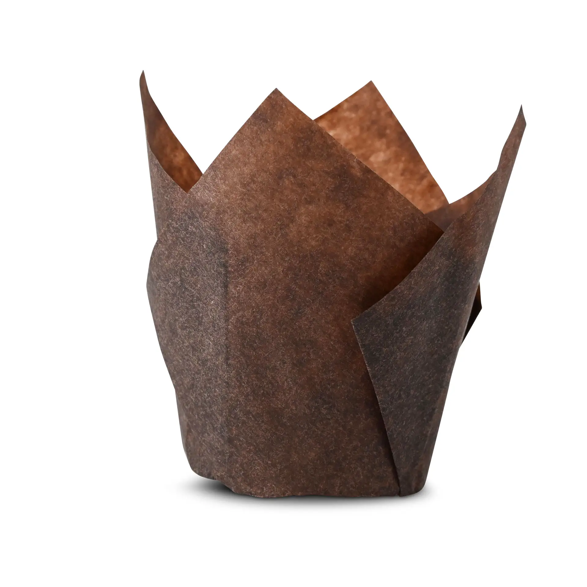 Brąski papierowy kubek do muffin, średnica 5 cm, odpowiedni do pieczenia słodkich i pikantnych wyrobów. Biodegradowalny design.