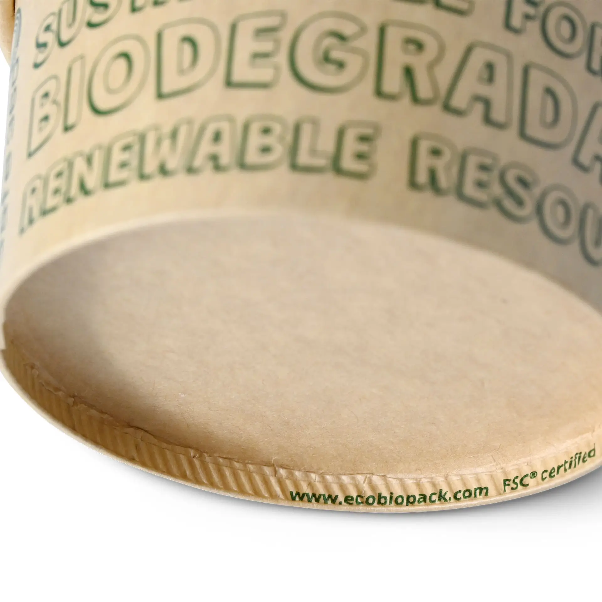 Eisbecher aus Pappe S, 150 ml, max. 220 ml, Ø 92 mm, braun, EcoUp