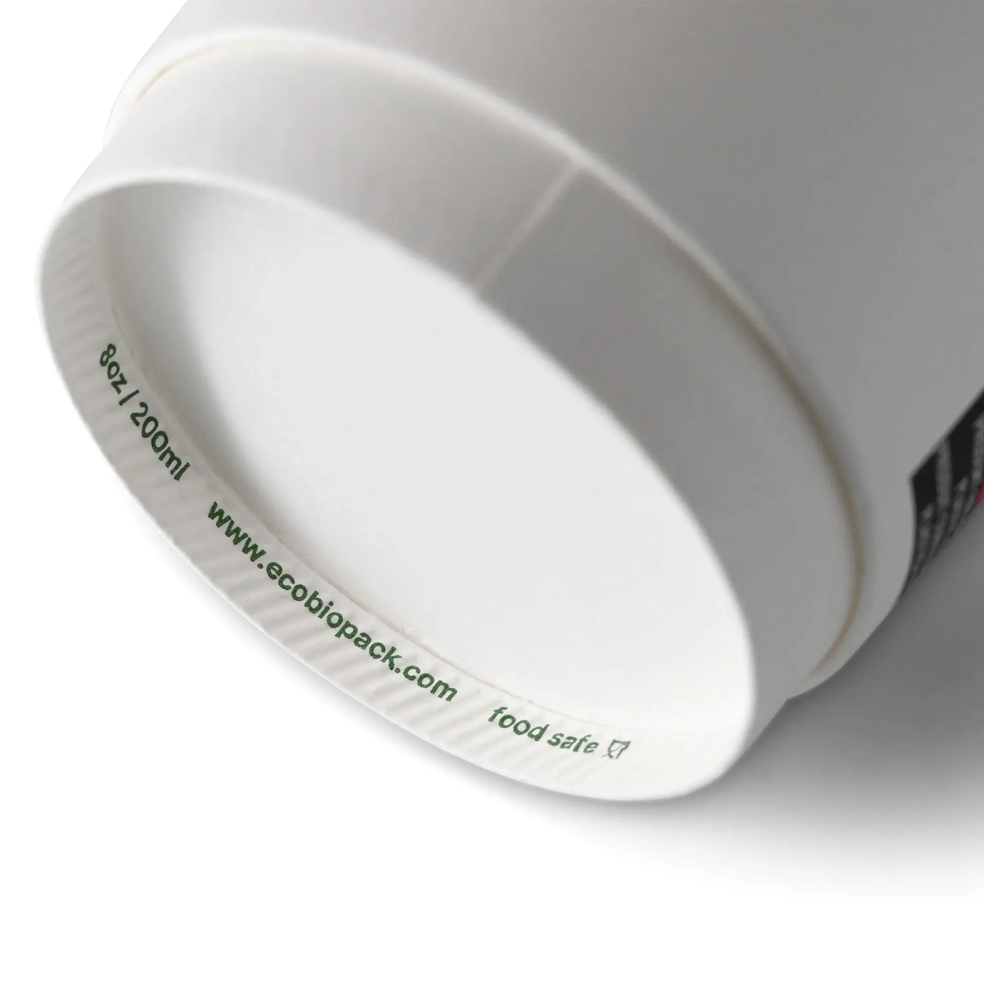 Kubek do kawy na wynos 200 ml / 8 oz, Ø 80 mm, podwójne ścianki, biały, powłoka PLA