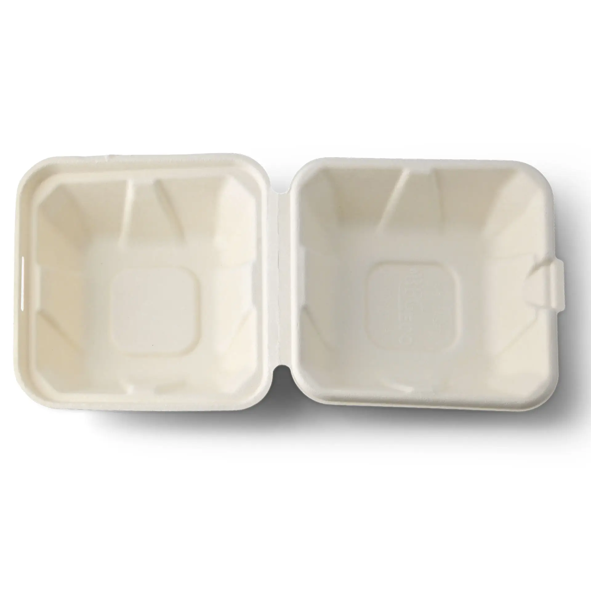 Holzfaser-Burger-Boxen 14,5 x 14,5 x 7 cm, quadratisch