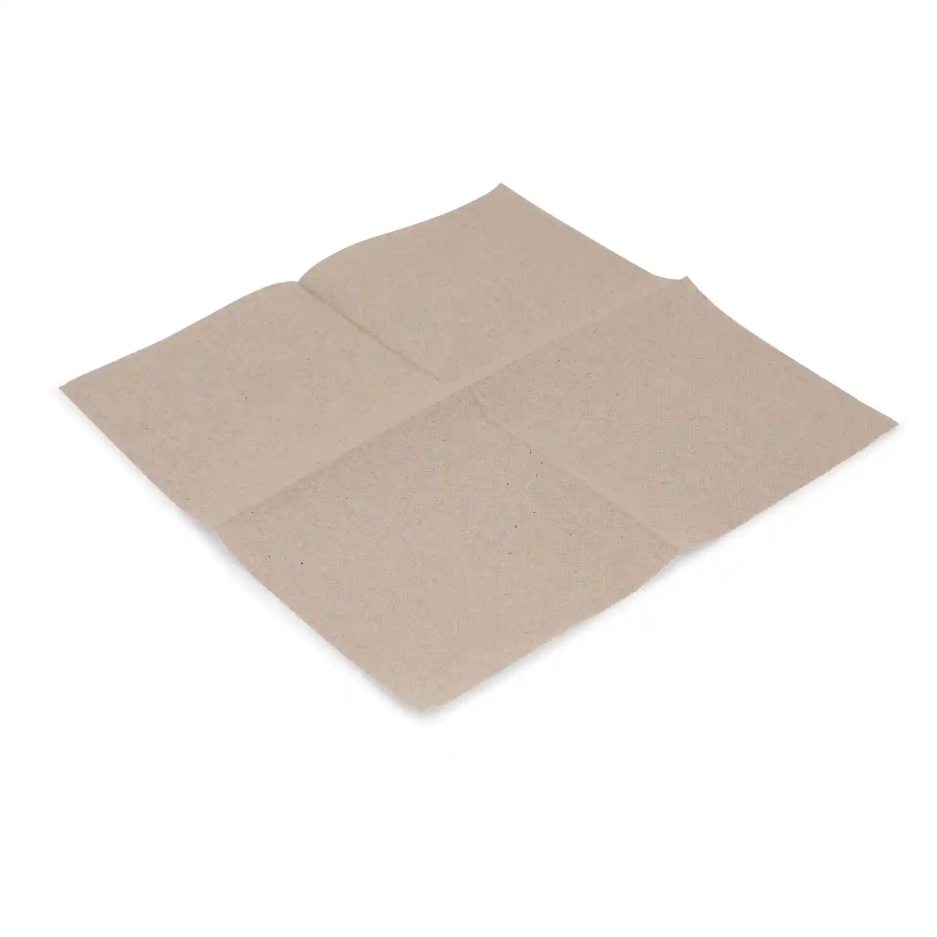 Kwadratowy, niebielony, 2-warstwowy serwetka papierowa, 25 x 25 cm, złożona na ćwiartki.