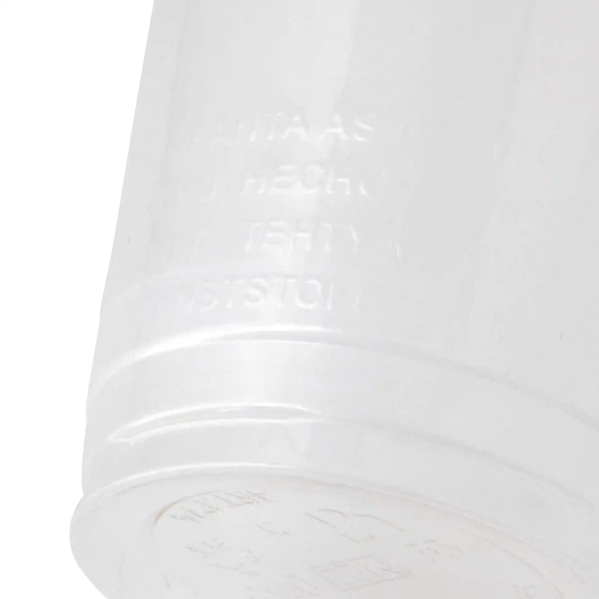 Przezroczysty kubek plastikowy 16 oz z PLA, pokazujący spód z oznaczeniami i gładką powierzchnią.