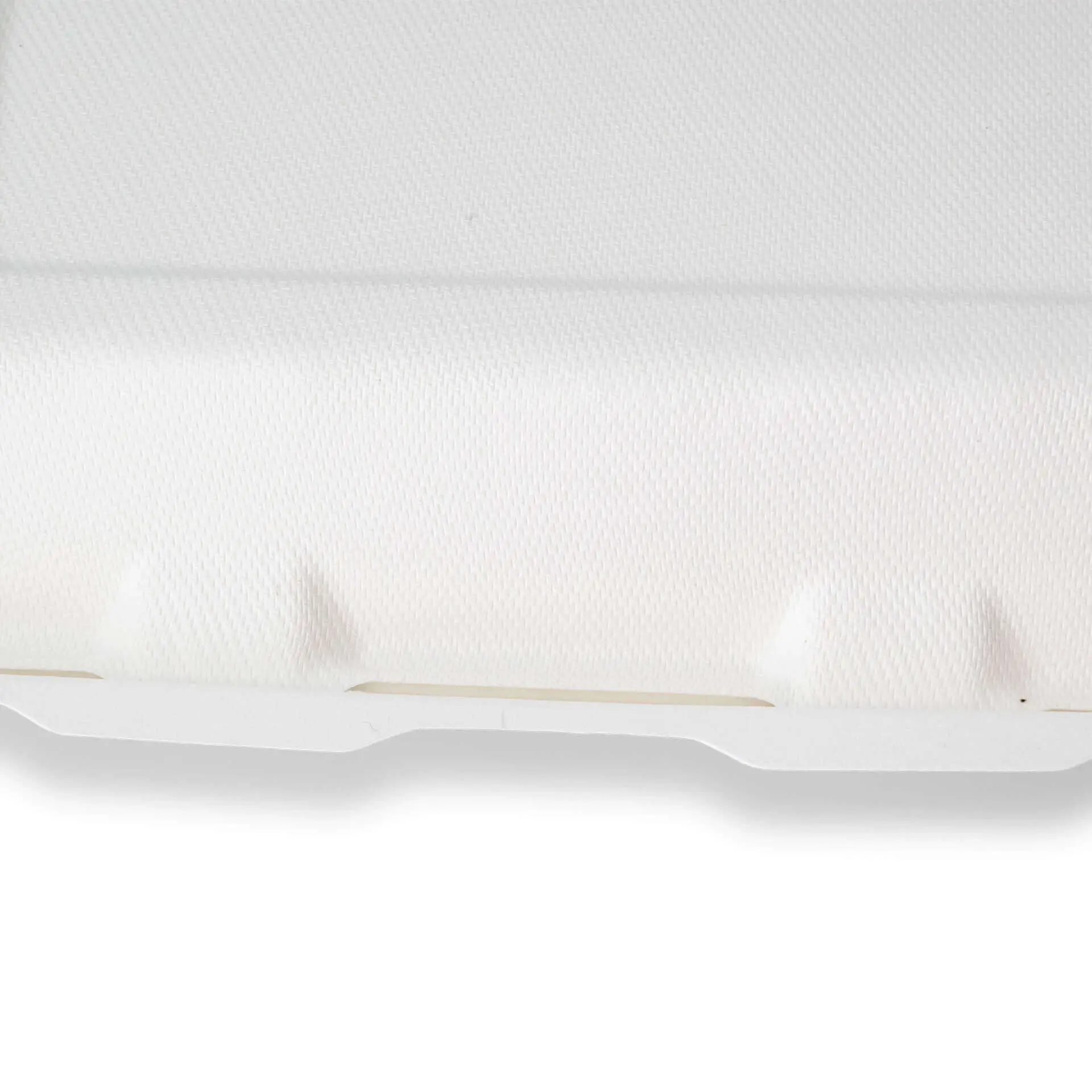 Menu box z trzech komór biodegradowalna z trzciny cukrowej z zawiasową pokrywką, idealna do potraw na ciepło i na zimno.