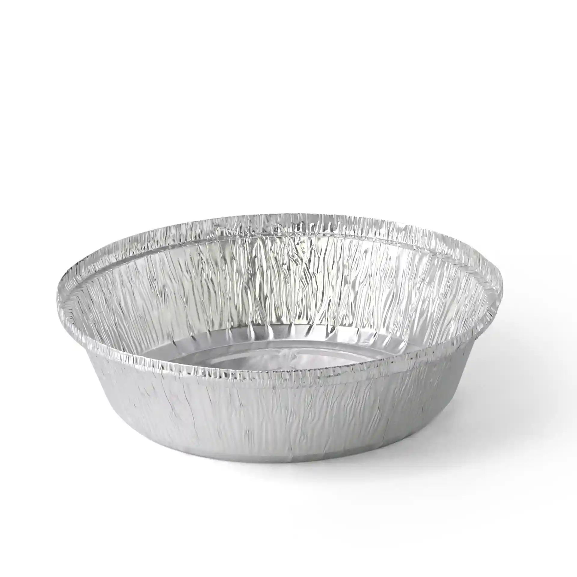 Okrągły pojemnik aluminiowy o pojemności 830 ml, średnica 182 mm i wysokość 43 mm.