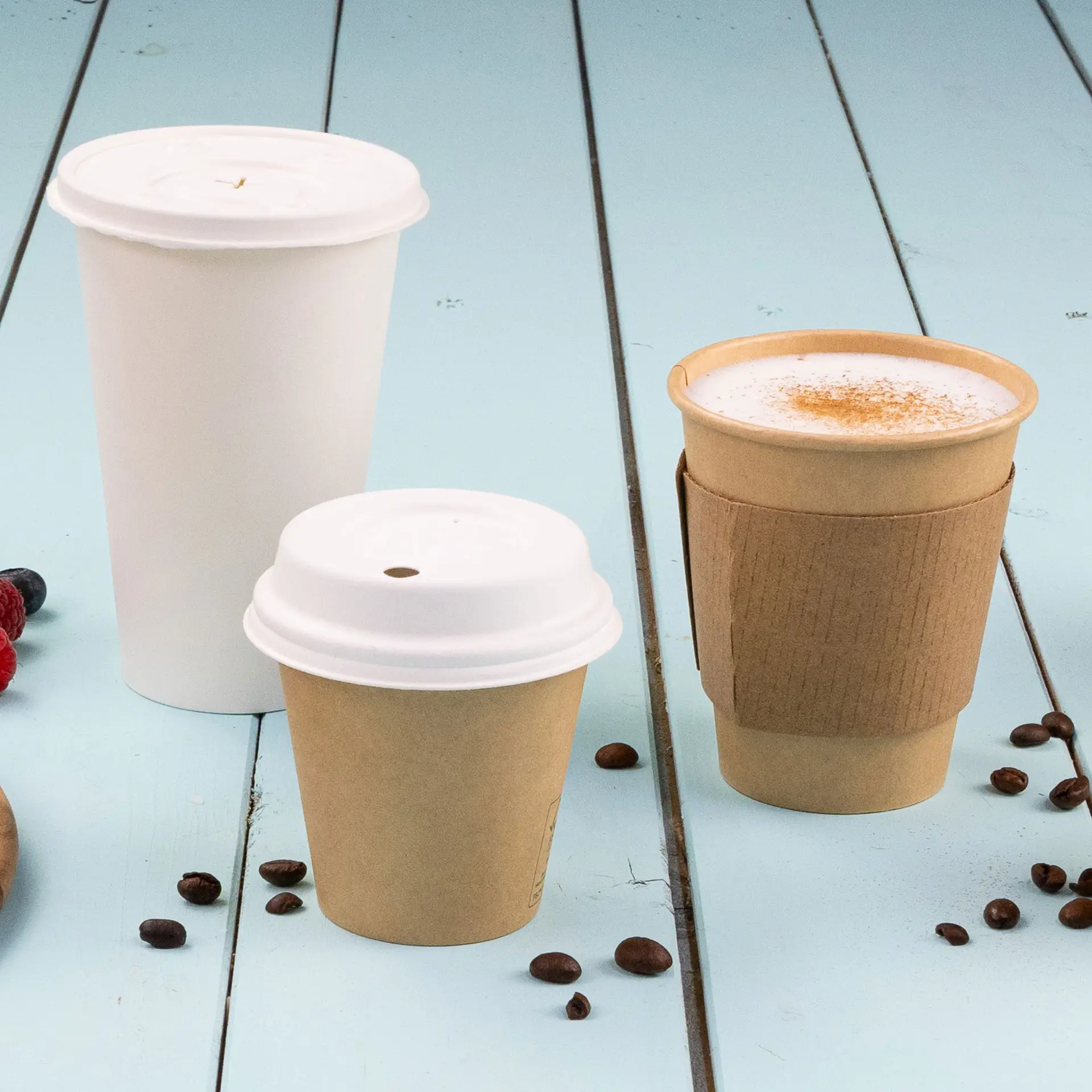 Kubek papierowy 150 ml / 6 oz, Ø 80 mm, jednowarstwowy, brązowy, powlekany PLA