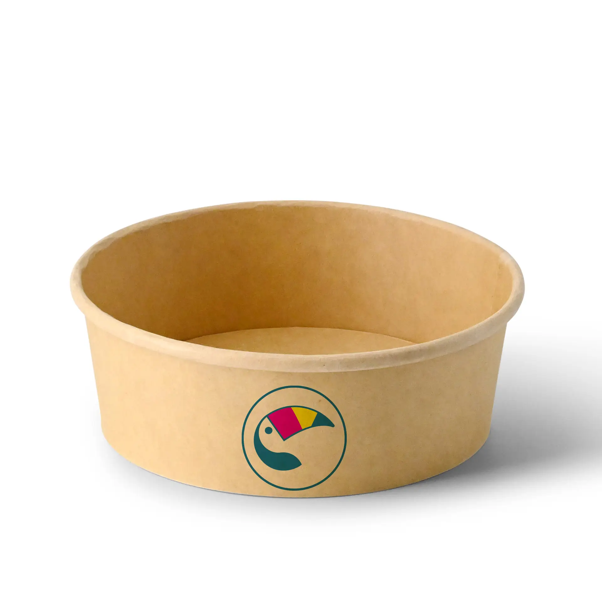 Miski sałatkowe z nadrukiem / Bowls personalizowane, 400 ml, Ø 150 mm, brązowe, powłoka PE