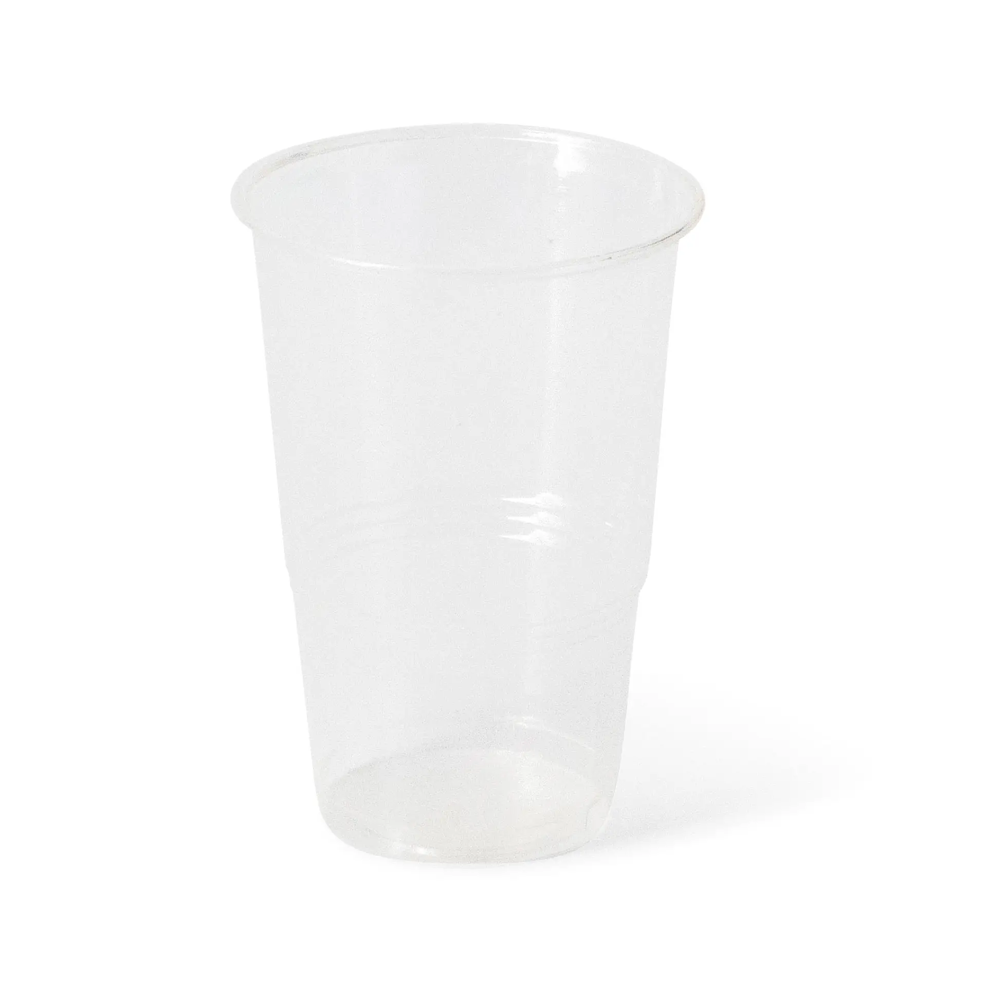 Przezroczysty kubek plastikowy 10 oz z bioplastiku (PLA), zaprojektowany do serwowania zimnych napojów.