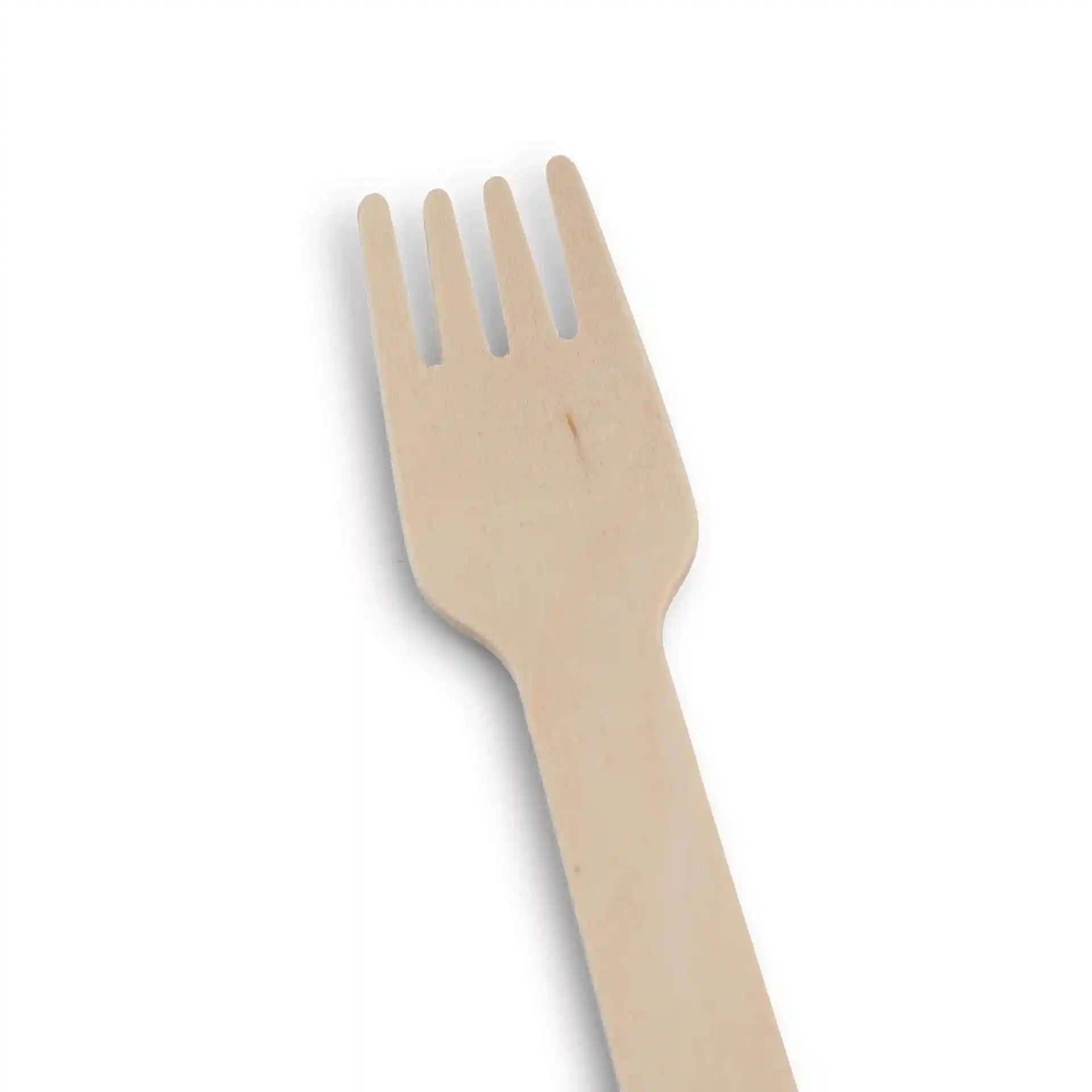 Drewniana widelczyk do ciasta, 14 cm długości, z czterema zębami, z brązowego drewna z bio-powłoką.
