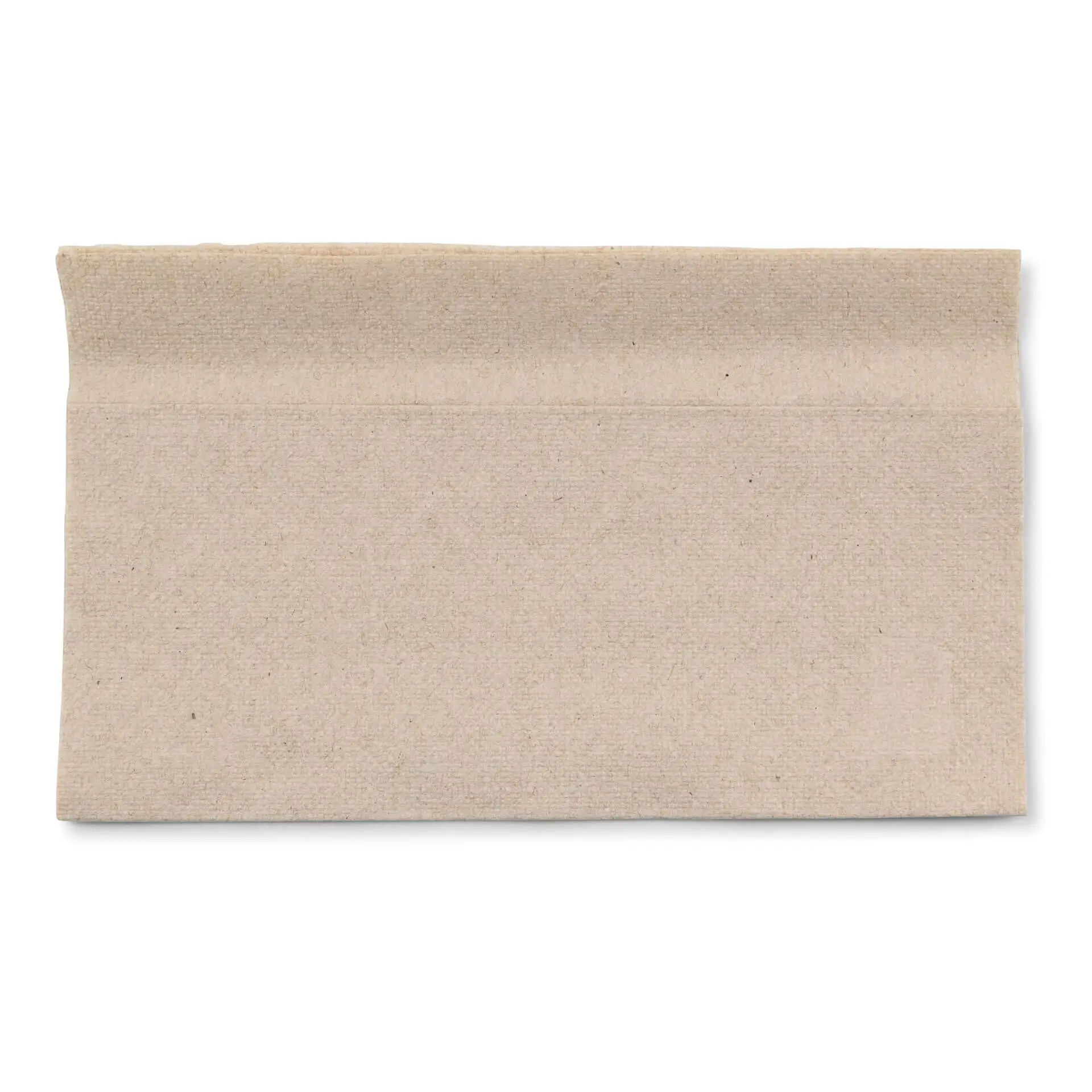 Niebielona prostokątna serwetka papierowa z widocznym symbolem recyklingu i tekstem w prawym dolnym rogu.