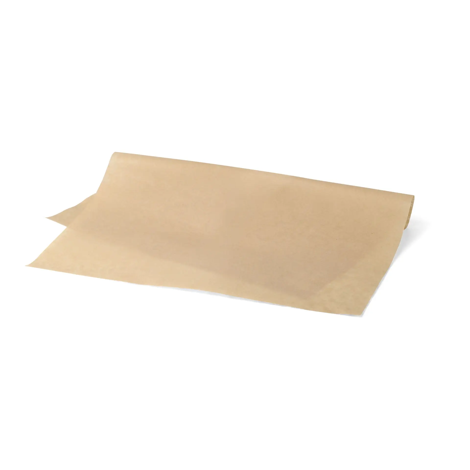 Brąski papier do pakowania odporny na tłuszcz, wstępnie przycięty 37,5 x 50 cm, odpowiedni dla gorącej, zimnej i tłustej żywności.