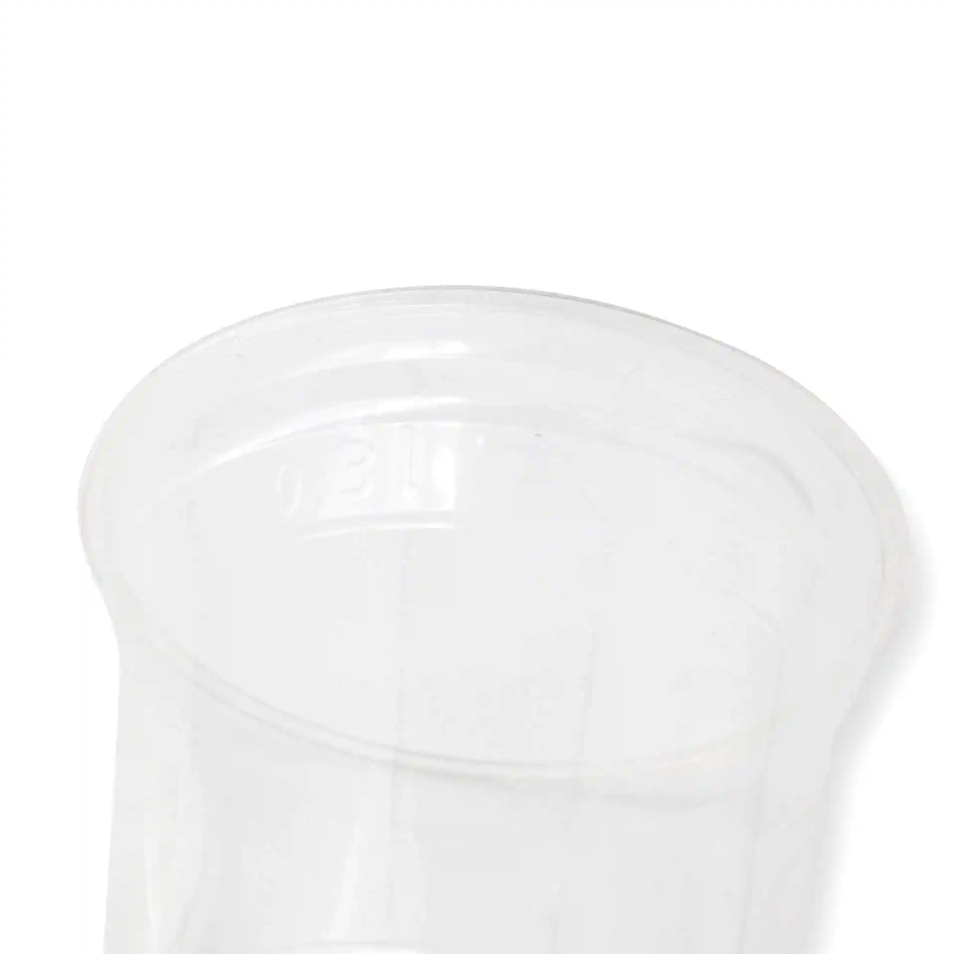 Przezroczysty kubek plastikowy 12 oz o średnicy 95 mm i wysokości 106 mm, wykonany z materiału PLA.